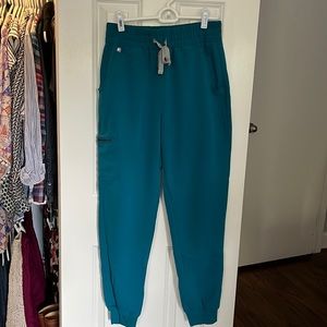 Figs high waisted Zamora jogger size small pacific blue limited edition color!